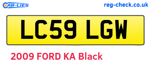LC59LGW are the vehicle registration plates.