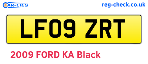 LF09ZRT are the vehicle registration plates.