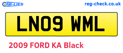 LN09WML are the vehicle registration plates.