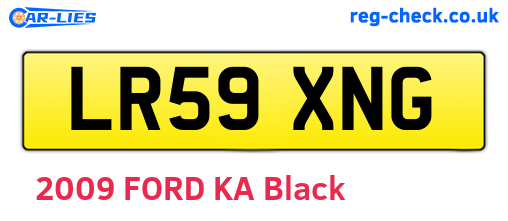 LR59XNG are the vehicle registration plates.