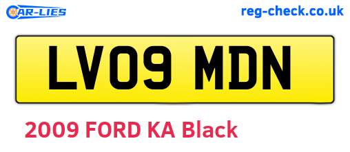 LV09MDN are the vehicle registration plates.