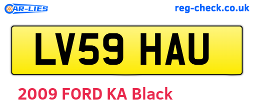 LV59HAU are the vehicle registration plates.