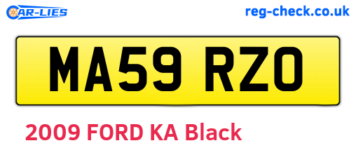 MA59RZO are the vehicle registration plates.