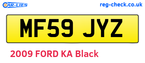 MF59JYZ are the vehicle registration plates.