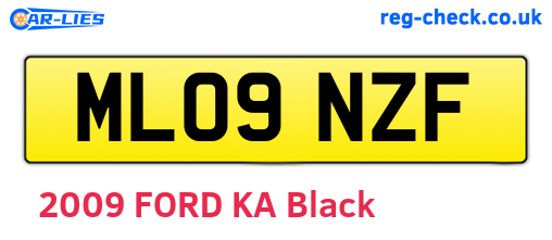 ML09NZF are the vehicle registration plates.