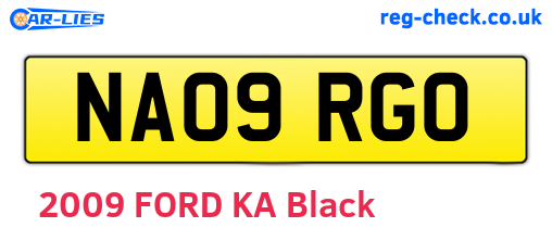 NA09RGO are the vehicle registration plates.