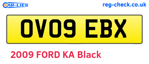 OV09EBX are the vehicle registration plates.