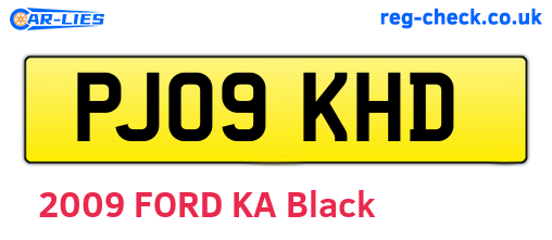 PJ09KHD are the vehicle registration plates.