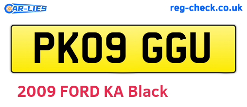 PK09GGU are the vehicle registration plates.