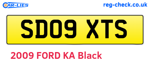 SD09XTS are the vehicle registration plates.