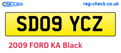 SD09YCZ are the vehicle registration plates.