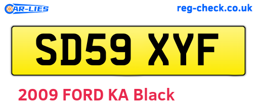 SD59XYF are the vehicle registration plates.