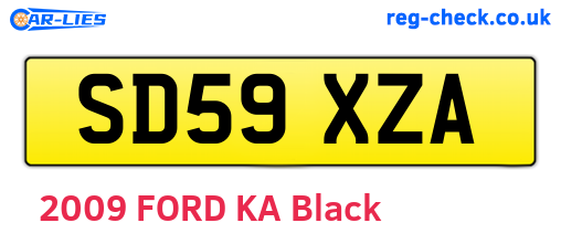 SD59XZA are the vehicle registration plates.