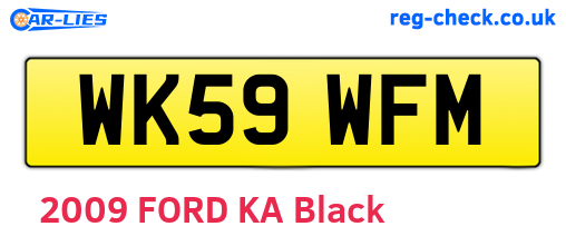 WK59WFM are the vehicle registration plates.