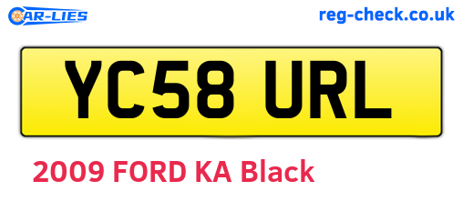YC58URL are the vehicle registration plates.