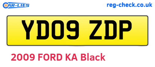 YD09ZDP are the vehicle registration plates.
