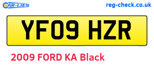 YF09HZR are the vehicle registration plates.