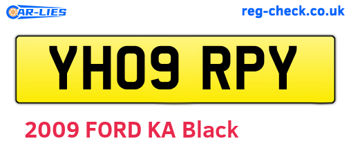 YH09RPY are the vehicle registration plates.