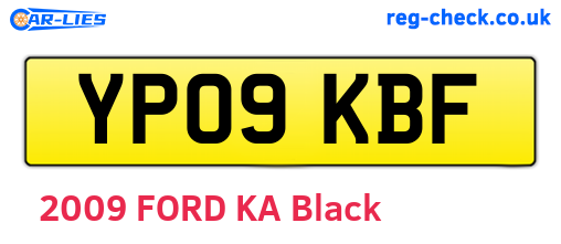 YP09KBF are the vehicle registration plates.