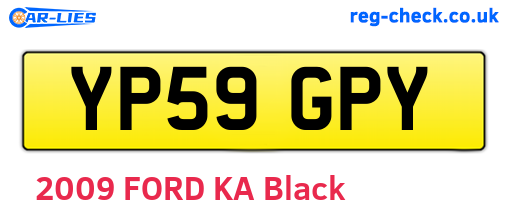 YP59GPY are the vehicle registration plates.