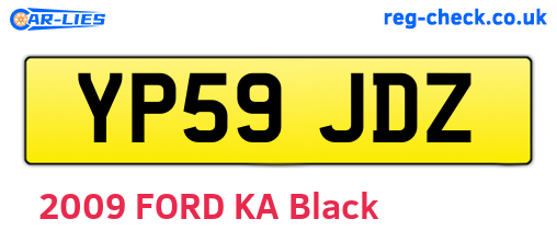 YP59JDZ are the vehicle registration plates.
