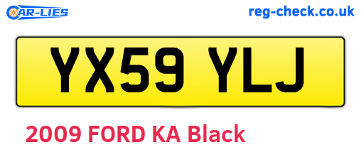 YX59YLJ are the vehicle registration plates.