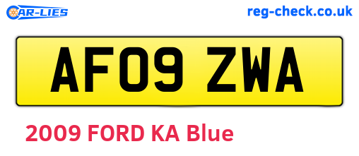 AF09ZWA are the vehicle registration plates.