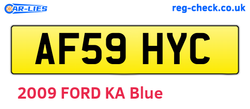 AF59HYC are the vehicle registration plates.