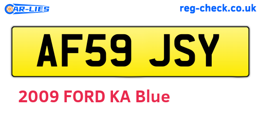 AF59JSY are the vehicle registration plates.