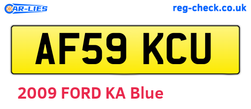 AF59KCU are the vehicle registration plates.