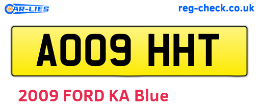 AO09HHT are the vehicle registration plates.