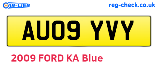 AU09YVY are the vehicle registration plates.