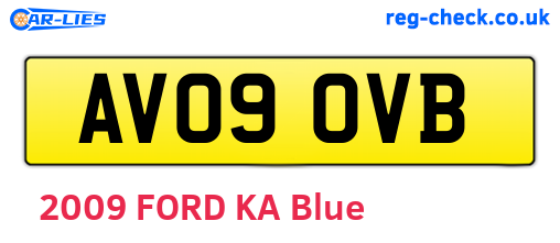 AV09OVB are the vehicle registration plates.