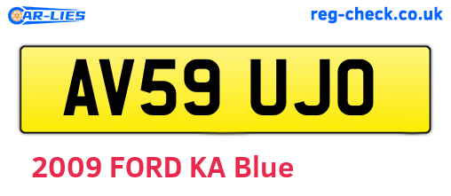 AV59UJO are the vehicle registration plates.