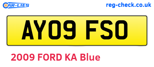 AY09FSO are the vehicle registration plates.