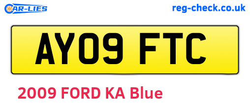 AY09FTC are the vehicle registration plates.