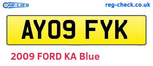 AY09FYK are the vehicle registration plates.