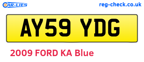 AY59YDG are the vehicle registration plates.