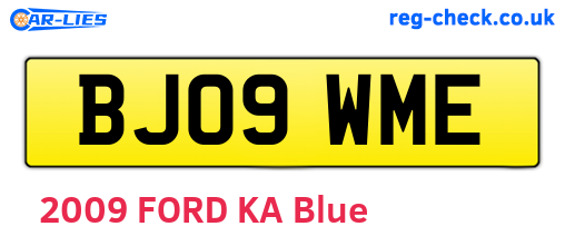 BJ09WME are the vehicle registration plates.