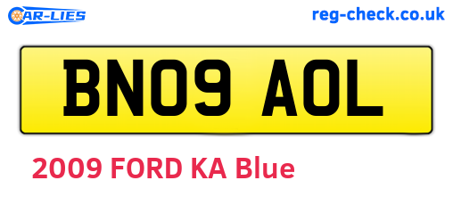 BN09AOL are the vehicle registration plates.