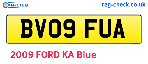 BV09FUA are the vehicle registration plates.