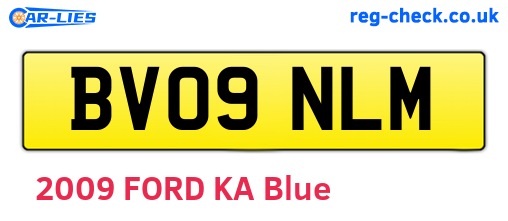 BV09NLM are the vehicle registration plates.