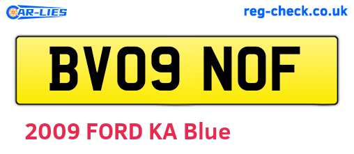 BV09NOF are the vehicle registration plates.