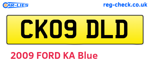 CK09DLD are the vehicle registration plates.