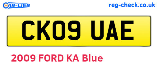CK09UAE are the vehicle registration plates.