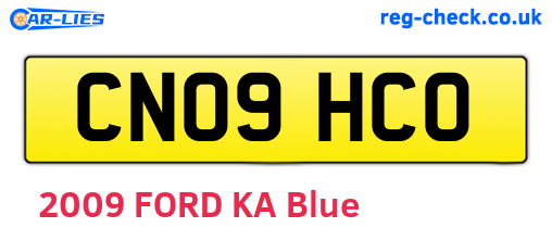 CN09HCO are the vehicle registration plates.