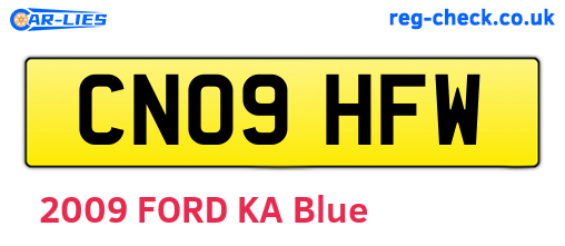 CN09HFW are the vehicle registration plates.