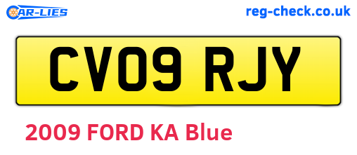 CV09RJY are the vehicle registration plates.