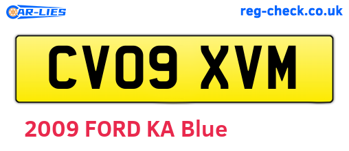 CV09XVM are the vehicle registration plates.