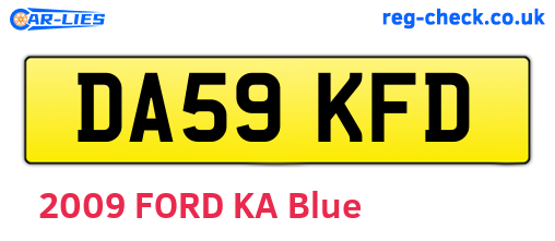 DA59KFD are the vehicle registration plates.